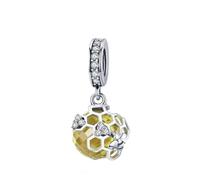 Charms Papillon 925 Argent Sterling Dragonfly Émail Zircon Perles Bricolage Bracelet Pendentif Bijoux