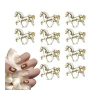 Charms pour Ongles - 10 Pièces Fournitures Manucure Forme Cheval | Gemmes Décoratives Scrapbooking,Pour Mariage Fête Événements Spéciaux Artistes Mariées Débutants Professionnels Amateurs de