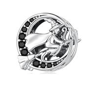 Charms Sorcière pour Bracelet Pandora - Charms Halloween en argent 925 pour Femmes Filles