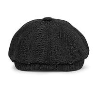 Charmylo Gavroche Casquette Baker Boy Hat Flat Caps - 8 Panel Peaky Herringbone Tweed Gatsby Hat Ivy Irish Cap pour Hommes et Femmes