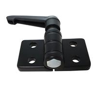 Charnière 8 40 Zn en zinc moulé sous pression 40 x 74 mm - Type I - avec levier de serrage noir revêtu par pulvérisation