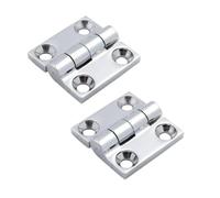 Charnière à bout en acier inoxydable 316, 2 pièces, avec 4 trous, 38mm 50mm, vernis miroir, Compatible avec le matériel de bateau marin(38X38mm)