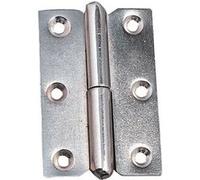 Paumelle de meuble en acier nickelé - 60 x 40 mm - main gauche BRICOZOR