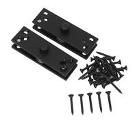 Charnière à pivot de porte dissimulée en acier inoxydable, rotation à 360 degrés, conception à roulement à billes lisse pour portes en bois, aluminium et verre, 2 pièces, noire,