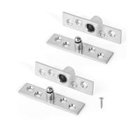 Charnière à Pivot dissimulée en acier inoxydable, axe de décalage Central à Rotation de 360 degrés, arbre vers le haut et le bas for porte secrète en bois(Stainless)