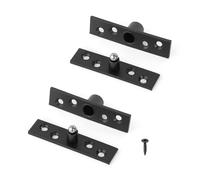 Charnière à Pivot dissimulée en acier inoxydable, axe de décalage Central à Rotation de 360 degrés, arbre vers le haut et le bas for porte secrète en bois(Black)