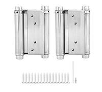 Charnière à ressort à double action en acier inoxydable Charnière de porte robuste avec roulement à roulement pour portes battantes, portails, comptoirs de bar, argent 3 pouces, 4 (5 pouces (135