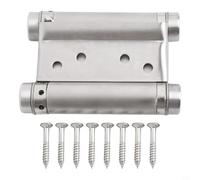 Charnière à ressort à double ouverture en acier inoxydable avec roulement d'intensité réglable et design compact pour portes multi-matériaux (7,6 cm)