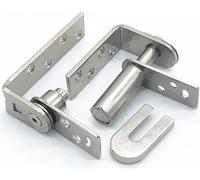 Charnière à Ressort Fermeture Automatique Café Portes Battantes Porte à Deux Voies Ouverte 180° Réinitialisation élastique Charnière Pivotante Cachée Barre De Porte D, Silver