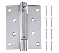 Charnière à ressort pour porte intérieure en acier inoxydable avec goupille réglable pour une force de fermeture et une tenue ouverte