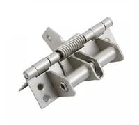 Charnière à ressort pour portes automatiques, charnière de porte multifonctionnelle à fermeture automatique, robuste pour porte moustiquaire, portail, clôture réglable (argenté)