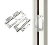 Charnière à roulement en acier inoxydable, avec trous de vis à tête fraisée, charnières pour portes en bois antirouille brossé pour traitement de surface pour portes battantes et portes intérieures (A