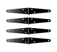 Charnière À Sangle Décorative En Fer Noire, Charnières De Porte De Hangar Avec Vis, Robustes Pour Portes Extérieures Et Clôture