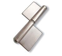 Charnière à souder droite 2 pièces avec boulon fixe en acier inoxydable A2 (100 mm, 1 pièce)