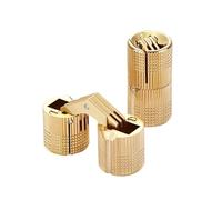 Charnière à tambour en laiton, 1/2 pièces, 8-18mm, for armoire cachée, cylindrique, invisible, for porte, montage de quincaillerie de meubles(12mm 2pcs)