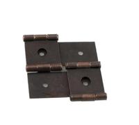 Charnière Antique en Bronze vert rétro, 1 pièce, charnière à tête ronde, porte d'armoire livres, connexion de meubles cuivre(Lamp 15mm plate B)