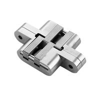 Charnière cachée en acier inoxydable, charnières croisées invisibles dissimulées, porte alliage de Zinc à 180 degrés for armoire, 1 pièce(13-45mm)