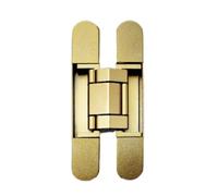 Charnière Cachée For Porte Battante Intérieure En Bois, Battant À 180 Degrés, Matériel De Invisible Alliage Zinc Réglable 3D Facile à Installer(Gold,G80)