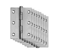 Charnière carrée, charnière pliante double porte en acier inoxydable, adaptée aux portes, armoires et unités de rangement domestiques.(Silver)