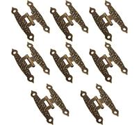 Charnière, charnières, quincaillerie, tiroir de boîte à outils 65 mm x 33 pliable en métal bout bronze ton 8 pièces