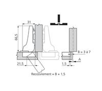 Charnière Clip Top Blumotion 110° demi coudé Inserta - BLUM - CHA71B369 Noir G