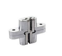 Charnière Croisée Dissimulée Charnière invisible for armoire, charnière pivotante à 180 degrés, dissimulée avec des vis(16 X 70mm)