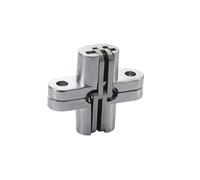 Charnière Croisée Dissimulée Charnière invisible for armoire, charnière pivotante à 180 degrés, dissimulée avec des vis(13 X 45mm)