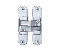 Charnière croisée invisible, Charnière croisée cachée en alliage de zinc 3D réglable à 180 degrés for porte pliante plate multicolore 3 pièces(Small Left 3)