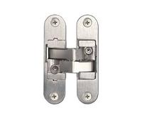 Charnière croisée invisible, Charnière croisée cachée en alliage de zinc 3D réglable à 180 degrés for porte pliante plate multicolore 3 pièces(Small Left 1)