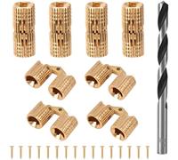 Charnière cylindrique en laiton dissimulé doré 8 mm avec foret pour capot de laboratoire et porte d'armoire invisible à 180 degrés en acier inoxydable
