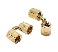 Charnière cylindrique invisible en laiton et cuivre, 1/2 pièce, for armoire, installation de porte, quincaillerie for meubles(18mm)