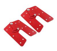 Charnière D’escabeau Pliante en Fer Rouge 2 Pièces | Remplacement Polyvalent, Pièce Solide pour Accès Grenier, Format, Montage Rapide et Démontage Simple