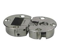 Charnière d'abattant Ø 35 mm - Décor : Nickelé - Diamètre d'encastrement : 35 mm - Matériau : Zamac - ITAR