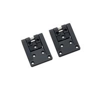 Charnière d'angle pivotante en alliage de zinc noir en forme de T for porte de boîtier de distribution, châssis, 59,5 x 77,8 mm, 1 pièce