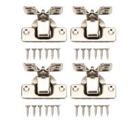 Charnière D'armoire à Fermeture Douce 4 Pièces avec Base à 4 Trous en Acier laminé à Froid à Bras Court pour Cuisine Chambre à Coucher