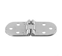 Charnière d'armoire pliante en alliage de zinc pour portes de table autoportantes, 80 x 30 mm, épaisseur 2,2 mm, ouverture de 4 mm, durabilité de plus de 50 000 cycles (argent)