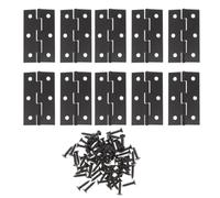 Charnière de Boîtier en Bois 2, 5 Pouces 6 Trous, Lot de 10 Noir