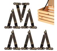 Charnière de Couvercle, 6 Charnières À Fermeture Douce Pour Coffre À Jouets, Dispositif De Verrouillage Réglable Et Résistant Pour Meuble Banc Table Basse