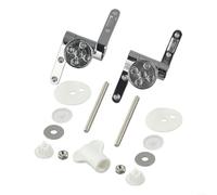 Charnière de couvercle de WC, en alliage de zinc, kit de fixations à fermeture douce avec charnière à abaissement lent, pour couvercles de toilettes, couvercles de toilettes, couvercles de machine à