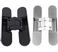 Charnière de dissimulation réglable noire de porte en acier inoxydable cachée réglable 3D/charnière de porte Invisible for pour 1 charnières de charnière (Color : Silver)