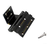 Charnière de fenêtre à battant de type 50 en alliage d'aluminium de rechange pour Outswing, conçue pour la série 50 avec plaques renforcées et fixations en acier inoxydable (style A, noir)