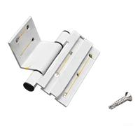 Charnière de fenêtre à battant de type 50 en alliage d'aluminium de rechange pour Outswing, conçue pour la série 50 avec plaques renforcées et fixations en acier inoxydable (style A, blanc)