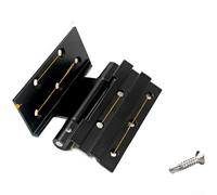 Charnière de fenêtre à battant de type 50 en alliage d'aluminium de rechange pour ouverture complète à 180 degrés et montage à vis fiable (style B, noir)