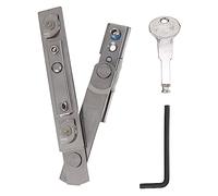 Charnière de fenêtre à battants dissimulée, pièces de rechange durables en acier inoxydable pour la conception du limiteur de ventilation des fenêtres de la maison (Largeur de fente de 14 mm)