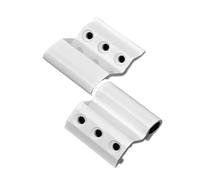 Charnière de fenêtre en aluminium, pont cassé, intérieur et extérieur, charnières de porte et de fenêtre ouvertes plates, charnières de quincaillerie de meubles, 1lot(2 pièces)(White L)