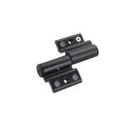 Charnière de fenêtre en aluminium, pont cassé, intérieur et extérieur, charnières de porte et de fenêtre ouvertes plates, charnières de quincaillerie de meubles, 1lot(2 pièces)(Black L)