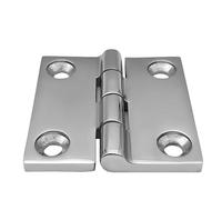 Charnière de pont bateau en acier inoxydable 316, 2 pièces, charnière porte d'armoire trappe carrée solide pliante pour Porte(38mmX38mm)