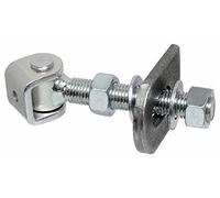 Charnière de portail réglable - 180 M20 - Plaque de soudure - Longueur : 120 mm