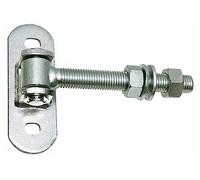 Charnière de portail réglable avec tôle à visser galvanisée (2, M16)