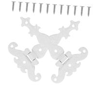Charnière de Portail Vintage en Fer Blanc 2 Pièces 8 Trous